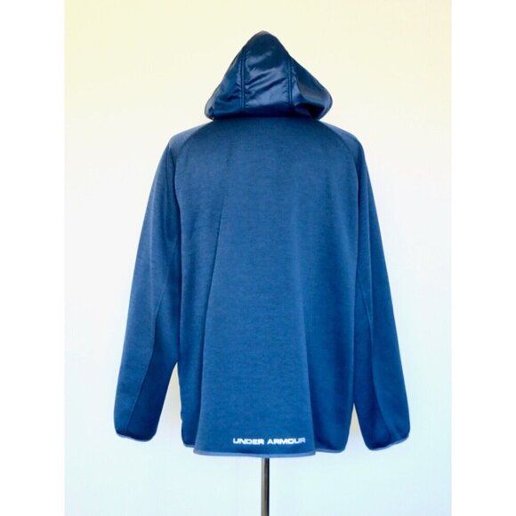 NEW! Under Armour Cold Gear Storm Fleece Lined Hooded Full Zip Jacket Blue 2XL - Picture 5 of 7